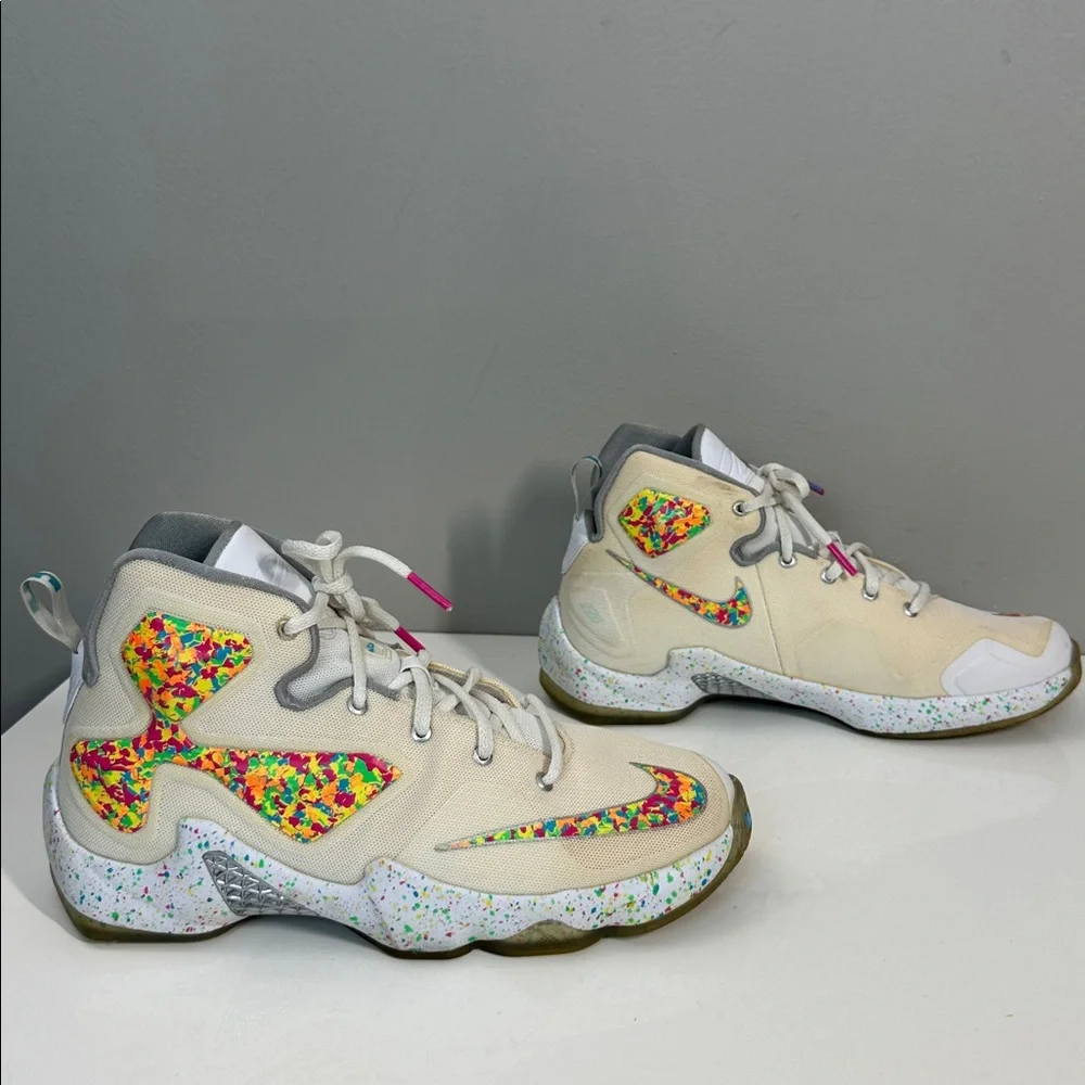 Nike Lebron James Fruity Pebbles Sneakers Size 7Y